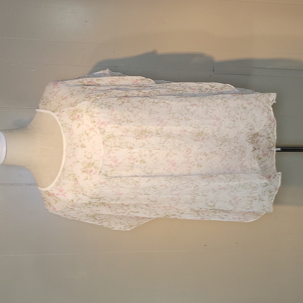 Carla Conti Italian Silk Floral Butterfly Sleeves Top